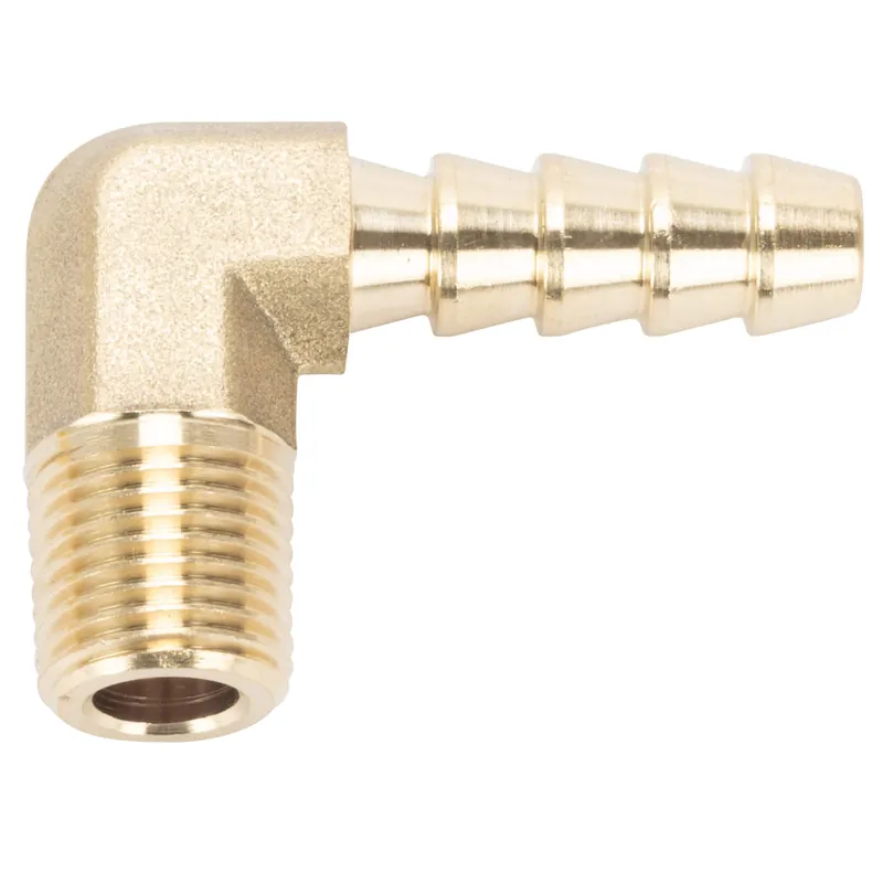 1/4 inch Hose Barb 90 Elbow x 1/8 inch NPT - Brass Weekend Sale