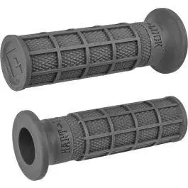 Certified ODI Hart-Luck Signature Full-Waffle Slip-On Grips 1" Graphite Harley & Custom
