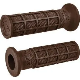 New Release ODI Hart-Luck Signature Full-Waffle Slip-On Grips 1" Brown Harley & Custom