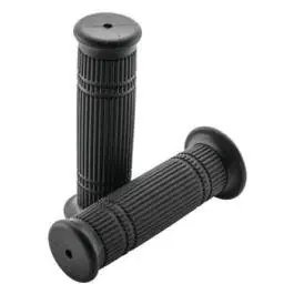 BikeMaster Motorcycle 7/8" Grips Black Splined 124mm WLG-232-Black Mega Sale