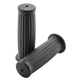 Secure Checkout BikeMaster Motorcycle 7/8" Grips Black Classic Lines 118mm WLG-225-Black