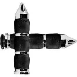 Handmade Avon IN-TO-AIR-90C-S Velvet Air Cushion Chrome Spike Hand Grips Indian 18-20