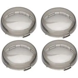 4 x Harley Bullet Deuce Style Replacement Smoke Turn Signal Lens Package Kit New Release