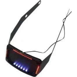 Fast Shipping Cycle Visions Black Curved License Plate Frame Mount w/ Light Harley FLSB 18-20