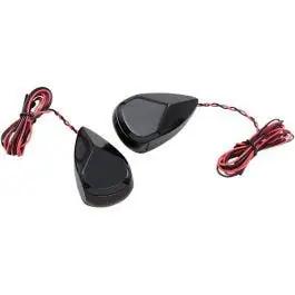 Affordable Alloy Art MRL-3B Black Finish Red LED Turn Signal Marker Lights 98-19 Harley