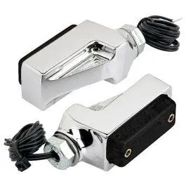 Joker Machine 05-311-3A Chrome Billet Turn Signals Amber LED Smoke Lens Universal Flash Sale
