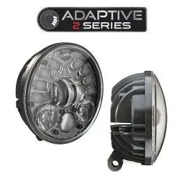 JW Speaker 0555111 Black 5.75" Adaptive LED Pedestal Mount Headlight Harley Metric Express Delivery