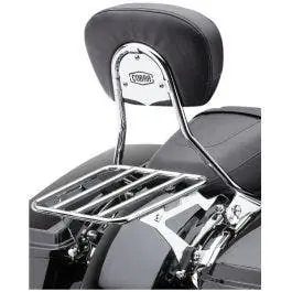 Cobra USA 602-2012 Chrome Detachable Passenger Backrest Harley Touring 97-08 Fan Favorite