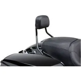 Express Delivery Cobra USA Black Short Detachable Passenger Backrest Harley Touring 97-08