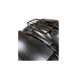 Hot Picks Motherwell Gloss Black Solo Rigid Mount Luggage Rack for Harley Touring 09-22