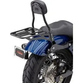 Cobra 602-2004B Black Complete Detachable Backrest Kit Harley 06-17 Dyna FLD Clearance