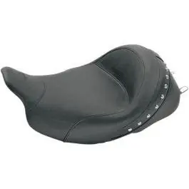 Mustang 76029 Chrome Studded Solo Front Driver Seat for Harley Touring 08-23 Latest