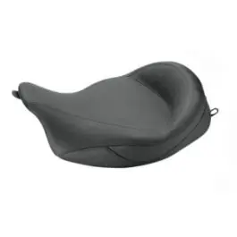Luxury Mustang 76067 Super Wide Black Vintage Solo Seats for Harley Touring FLH/T 08-23