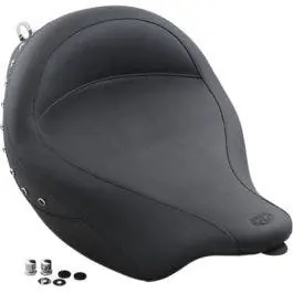 Mustang 76069 Super Wide Black Studded Solo Seats for Harley Touring FLH/T 08-23 Price Cut