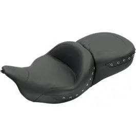 Mustang Seats 79547 Super Touring Black Vintage w/ Black Studs Harley FLH 08-23 Best Seller