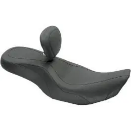 Hot Deal Mustang 79499 Wide Tripper Seat w/ Driver Backrest for Harley FLHX FLHR 97-07