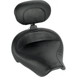 Low Price Mustang 79129 Vintage Wide Solo Seat w/ Driver Backrest Harley Dyna FXD 96-03