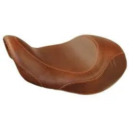 Mustang 76708 Brown Smooth Wide Forward Tripper Solo Seat for Harley Dyna 06-17 Latest