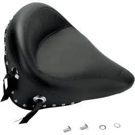 Mustang 75094 Seat Wide Chrome Studded Solo Seat Harley Softail 00-05 FXST 00-07 FLST Direct From Manufacturer