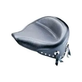 Mustang 75506 Seat Wide Chrome Studded Solo Seat Harley Softail 89-99 FLSTS Viral