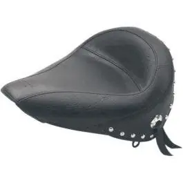 Mustang 75084 Chrome Studded Solo Seat Only Harley 00-05 FXST 00-07 FLST Next Day Delivery
