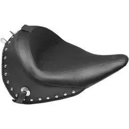 Mustang 79915 Wide Chrome Studded Solo Seat w/ Backrest Harley Heritage FLSTC 16-17 Holiday Sale