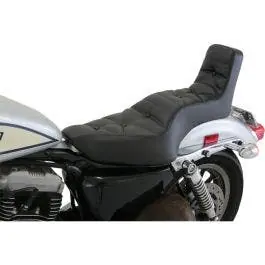 Mustang 75126 Throwback 2 Up Retro Old School Seat for Harley Sportster XL 04-16 Secure Checkout
