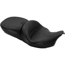 Mustang 76860 Summit One-Piece Black Vintage Touring Seat w/ Receiver Harley FL 14-17 Direct From Manufacturer
