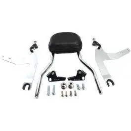 New Release Cobra 602-2002 Chrome Complete Detachable Backrest Kit Harley 07-17 FL/ST 200mm
