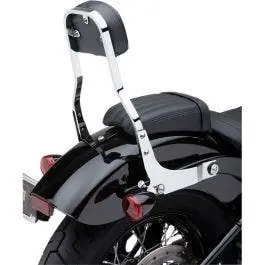 Hassle-Free Returns Cobra 602-2042 Chrome Short 14" Square Detachable Backrest Kit Harley 07-17 FL FX