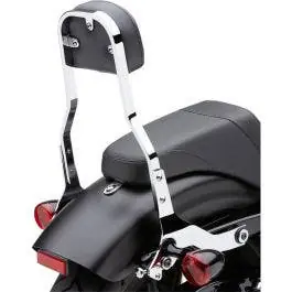 Cobra 602-2041 Chrome Short 14" Square Detachable Backrest Kit Harley 00-05 FL FX Deal