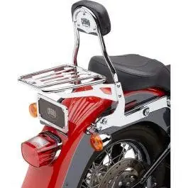 Free Delivery Cobra 602-2001 Chrome Complete Detachable Backrest Kit Harley 00-17 FL/ST 150mm