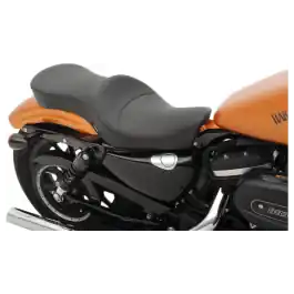 Drag Low-Profile Touring 2-Up Mild Stitch Black Seat 4 Harley 10-22 XL Models Flash Sale