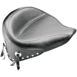 Bargain Mustang 76179 Seat Wide Chrome Studded Solo Seat Harley Softail 08-15 FLSTC FLSTS
