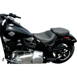 New Arrival Mustang 76753 Wide Black Vintage Rear Seat Only for Wide Solo Harley Softail FXS / FLS