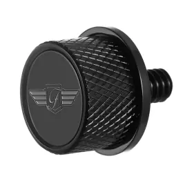 Best Seller Figurati Black Logo Seat Mounting Knob 4 Harley 65-22 Touring Models