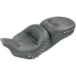 New Arrival Mustang 76037 Regal Style Chr Studded One Piece Ultra Seat Harley Touring 08-23