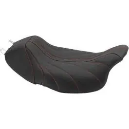 Mustang 75059AB Black/Red Gravity Revere Journey Solo Seat Harley Touring 08-Up Super Sale