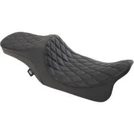 Drag Specialties Predator III 2-Up Seat Black Double Diamond Harley Touring 97-07 Best Choice