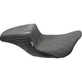 Top Pick Le Pera LK-597DMGP Diamond Gripp Tape KickFlip Black Solo Seat Harley FLH 08-23