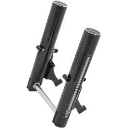 Get Yours PM Radial Caliper Black Contrast Dual Disc Lower Legs Sliders Harley 14-18 FLH