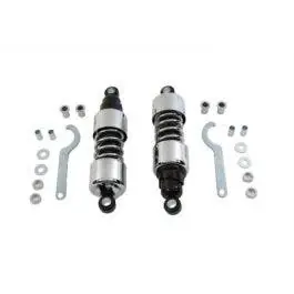 Next Day Delivery V-Twin 54-0027 Chrome 13-1/2" AEE Dura Rear Shock Set 54-78 Harley FL & XL