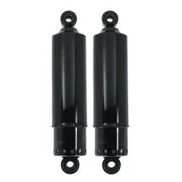 Black 12" Covered Rear Shock Absorbers 73-86 Harley Big Twin Repl 54509-73A Warranty Included