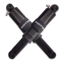Genuine Dirty Air Black Rear Aluminum Air Ride Shocks Suspension Pair Harley V-Rod 01-20