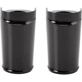 Arlen Ness Smooth Black Fork Boots Sliders Cow Bells Standard Length 4 Harley 14-up Sale
