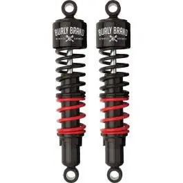 Hassle-Free Returns Burly Brand Black/Red 13"Stiletto Shocks Harley 2014-2024 Touring