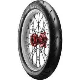 Professional Grade Avon Tyres Cobra Chrome AV91Blackwall Bias Front Trike Tire