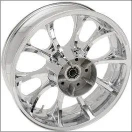 Coastal Moto Chrome Largo 3D 18" Rear Cast Wheel Only Harley 09-22 w/ ABS Handmade