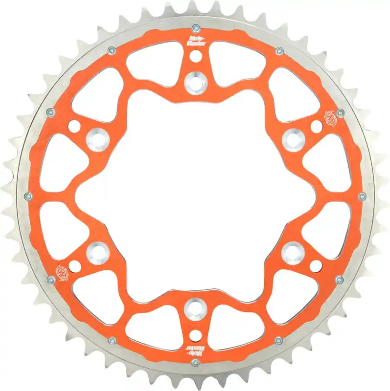 Hot Picks Moto-Master - 620273549 - Fusion Series Dual Ring Rear Sprocket - 49 Tooth - Orange - Gas Gas/Husqvarna/KTM