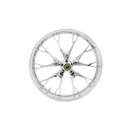 Coastal Moto Chrome Marlin 3D Front Dual Disc 21x3.5 Wheel ABS Harley FLH 08-22 Free Returns